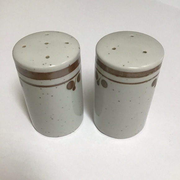Otagiri Japan Brown Speckled Stoneware Salt & Pepper Shakers Boho Vintage Japan - Picture 8 of 13